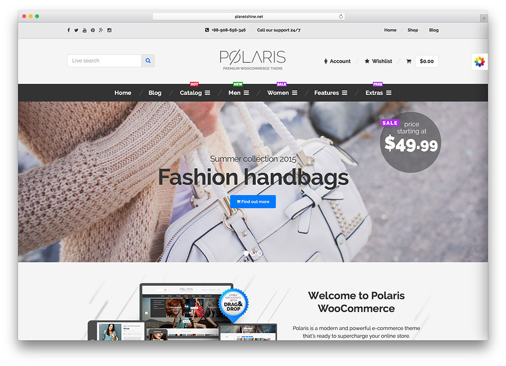 polaris fashion woocommerce theme