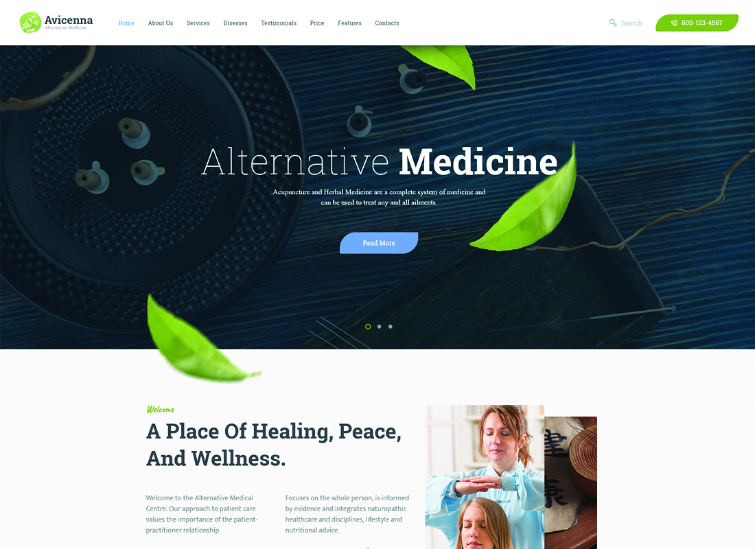 Avicenne - Thème WordPress pour médecine alternative