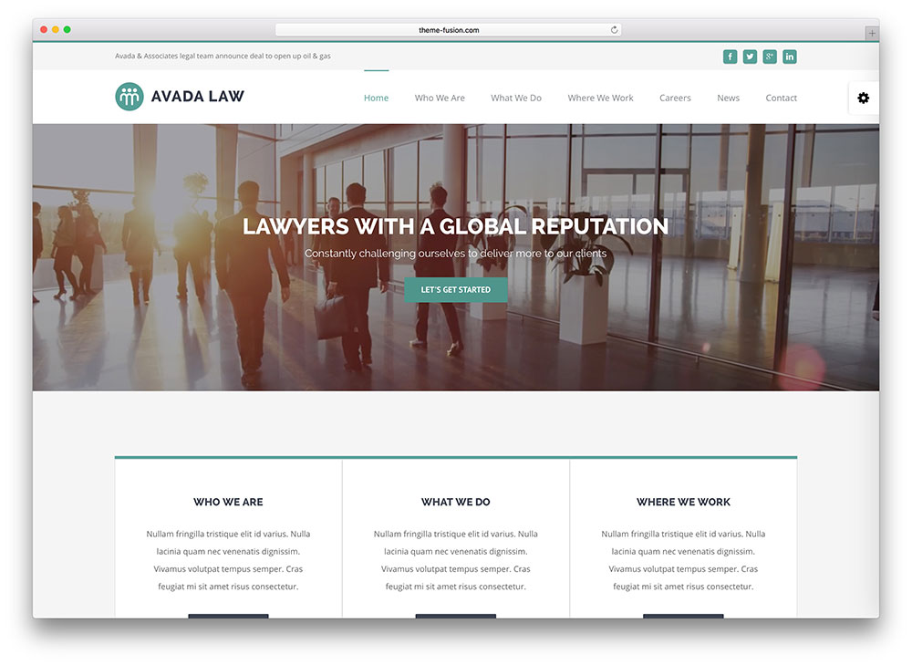 avada - law firm wordpress theme