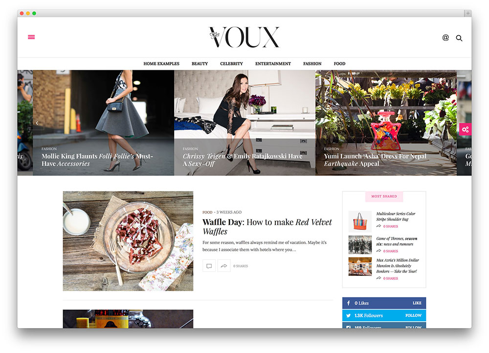 the voux - thème de blogs de mode