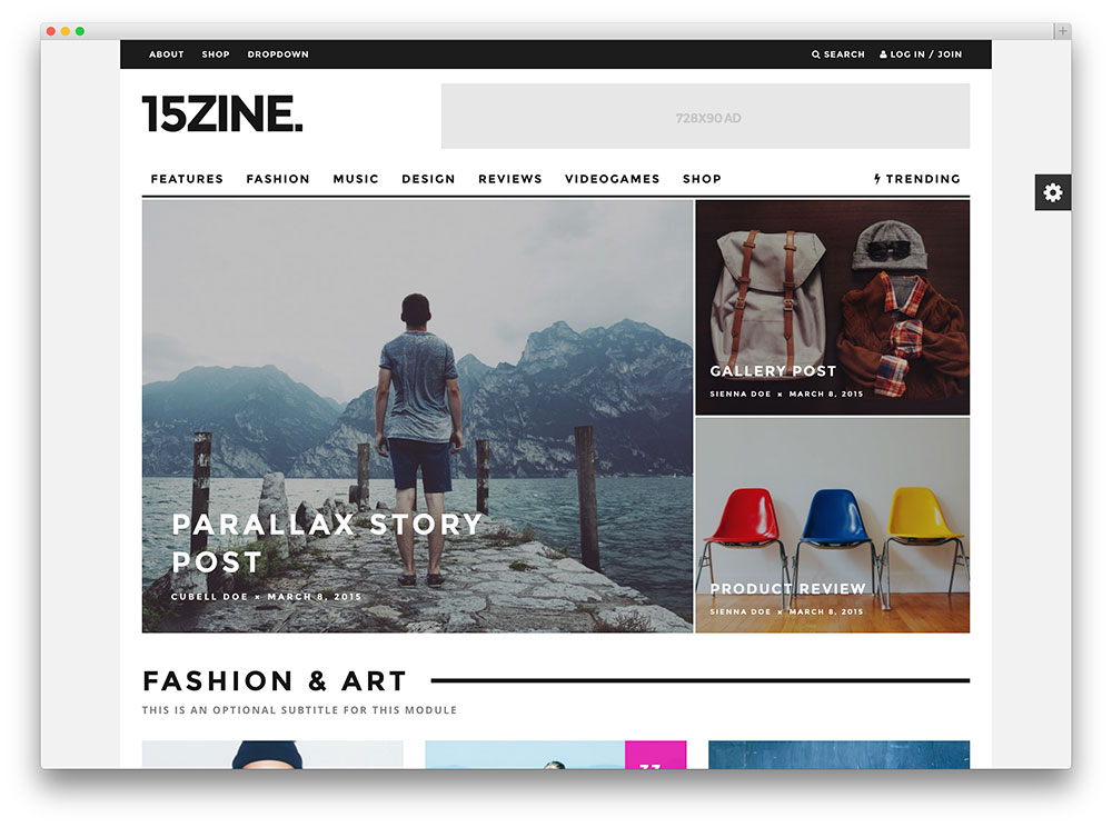 15zine multipurpose magazine theme