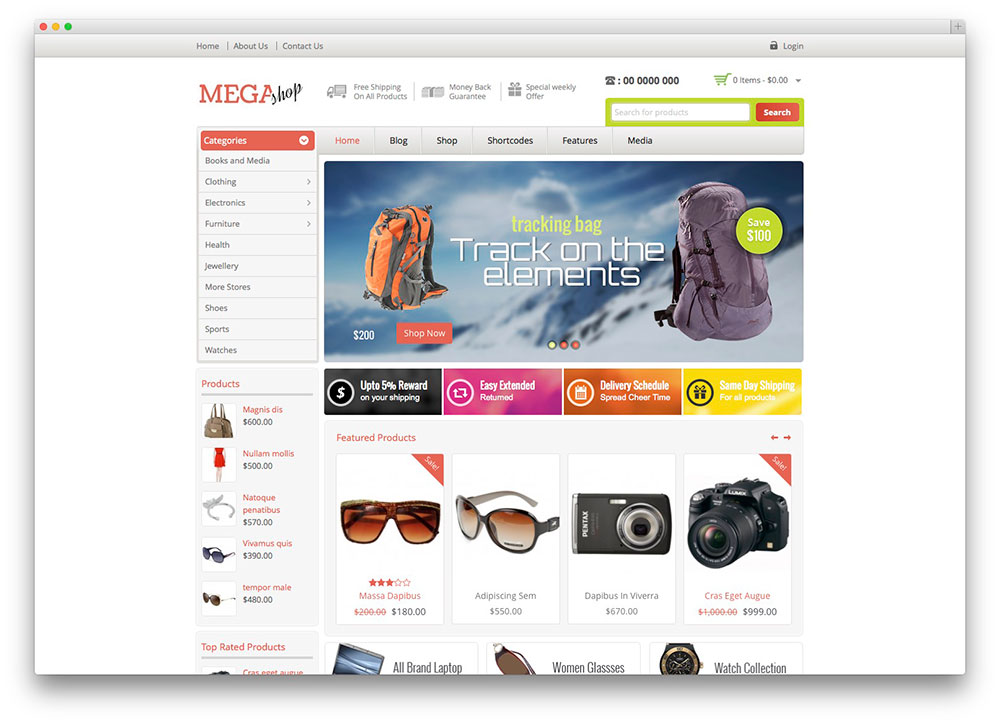 megashop WooCommerce template