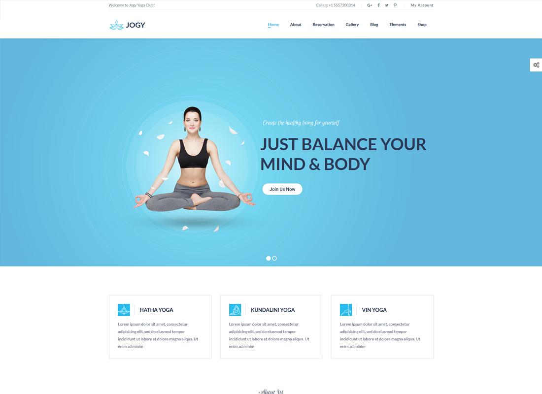 Jogy | Yoga & Spa Center Thème WordPress