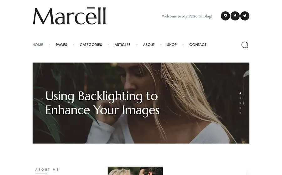 Marcell | Minimal Personal Blog & Magazine WordPress Theme