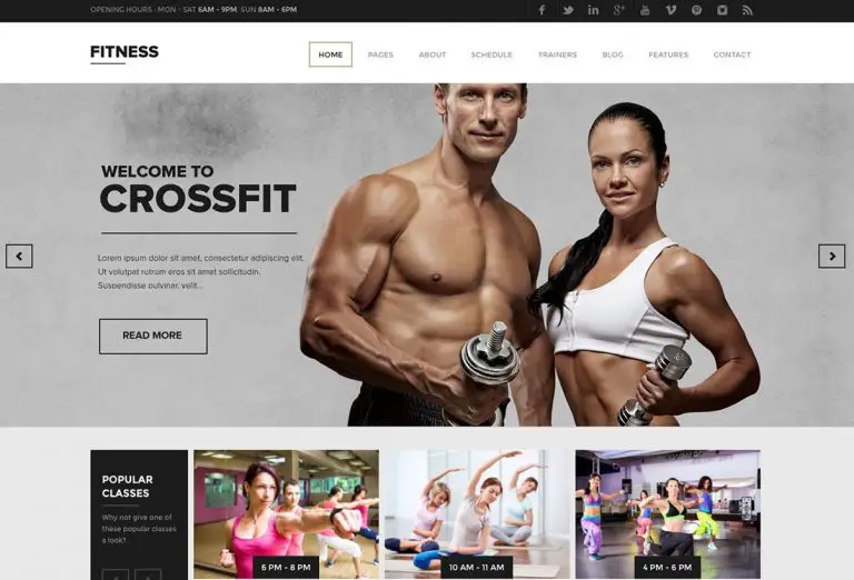 34 meilleurs thèmes de fitness WordPress 2018 pour les centres de fitness et de fitness 183