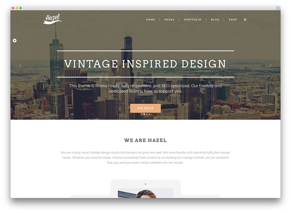 hazel vintage multipurpose wordpress theme