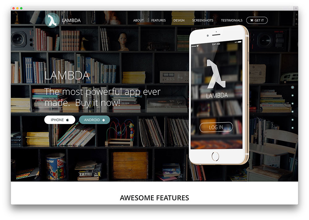 lambda - multipurpose Bootstrap theme