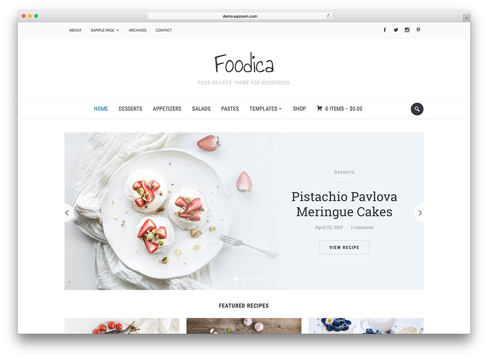 foodica - thème génial du blog alimentaire