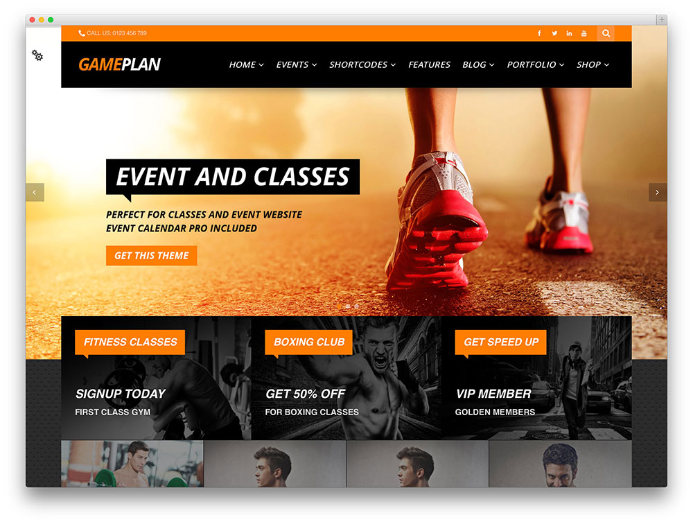 gameplan multipurpose sports theme