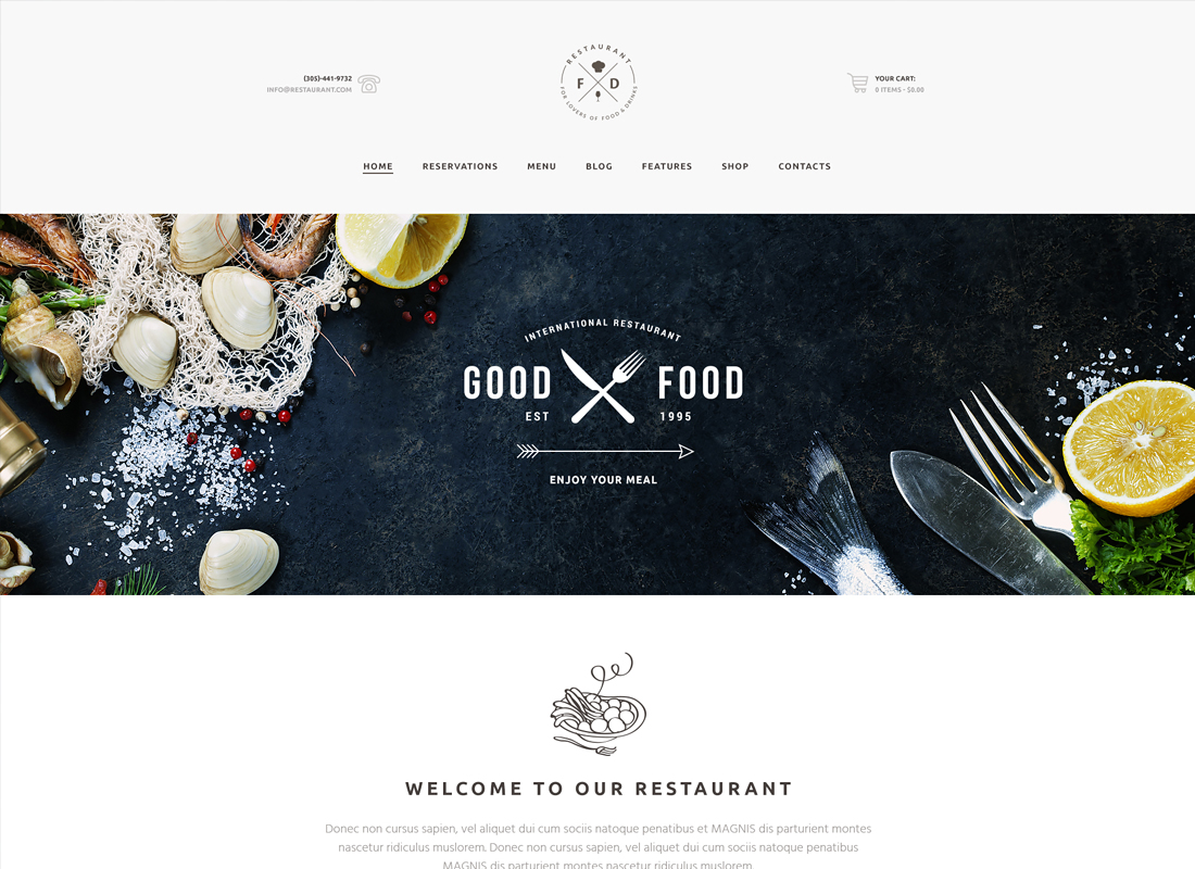 Nourriture et boissons - Un thème élégant WordPress pour restaurant, café et bar