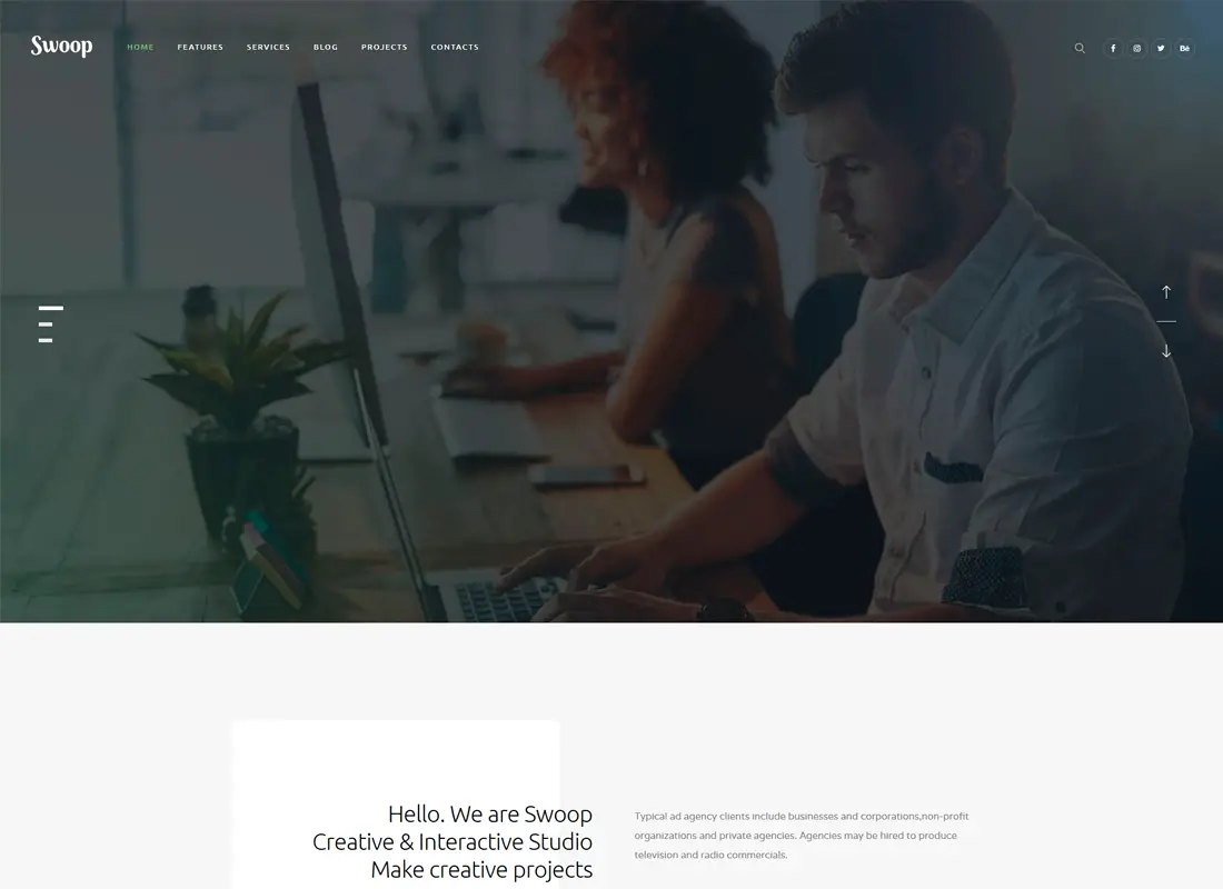 Swoop | Thème WordPress pour Web Studio & Agence créative