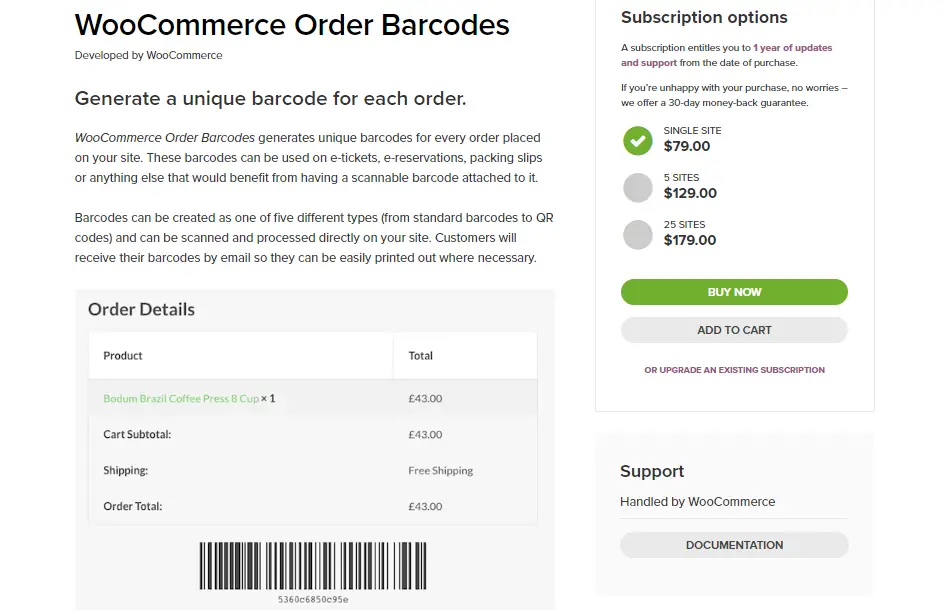 Capture d'écran du plug-in Order Barcodes inclus dans l'article du plug-in WooCommerce bookings "width =" 944 "height =" 614 "srcset =" https://cdn.learnwoo.com/wp-content/uploads/2018/05/WooCommerce-Order- Barcodes.png 944w, https://cdn.learnwoo.com/wp-content/uploads/2018/05/WooCommerce-Order-Barcodes-300x195.png 300w, https://cdn.learnwoo.com/wp-content/ uploads / 2018/05 / WooCommerce-Order-Barcodes-768x500.png 768w, https://cdn.learnwoo.com/wp-content/uploads/2018/05/WooCommerce-Order-Barcodes-696x453.png 696w, https: //cdn.learnwoo.com/wp-content/uploads/2018/05/WooCommerce-Order-Barcodes-646x420.png 646w "values ​​=" (largeur maximale: 944px) 100vw, 944px
