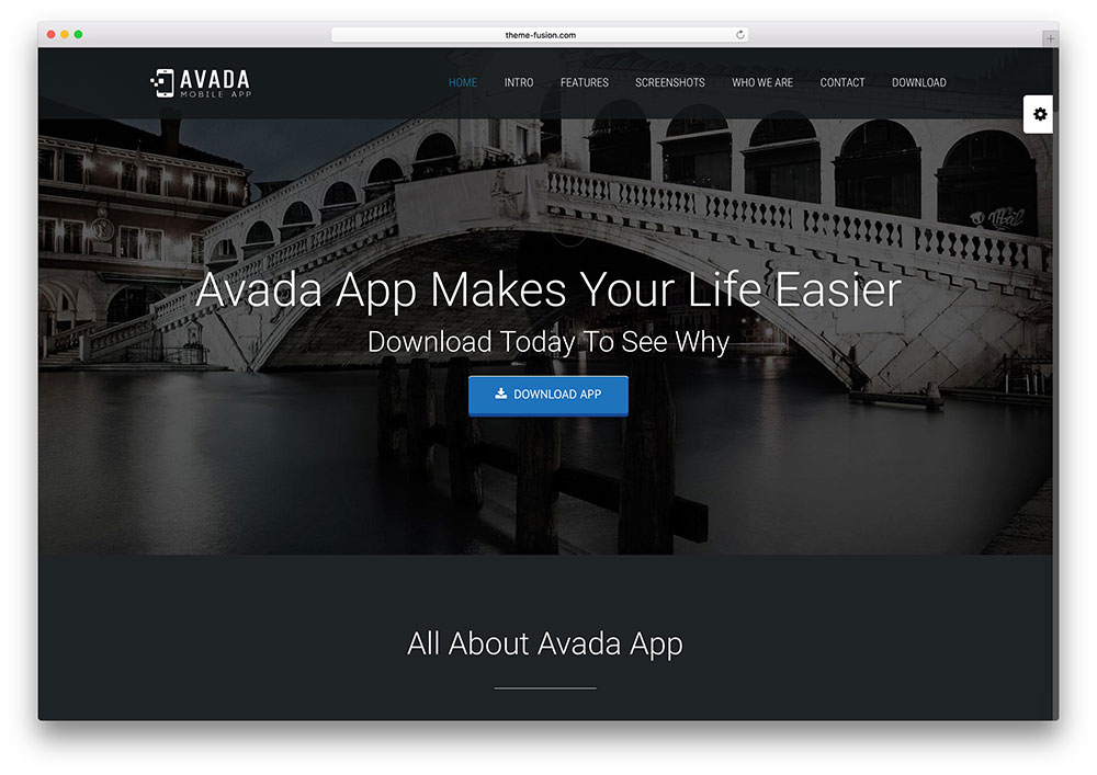avada - mobile app landing page theme