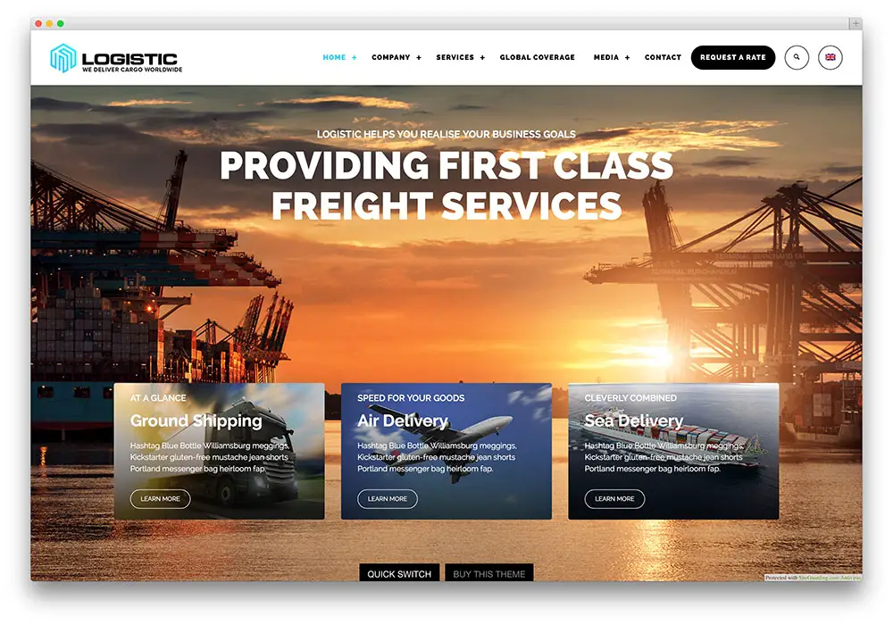 logistic logistic company theme