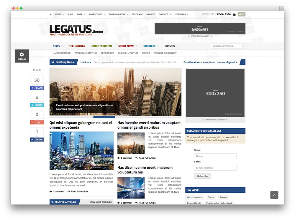 legatus minimal magazine theme