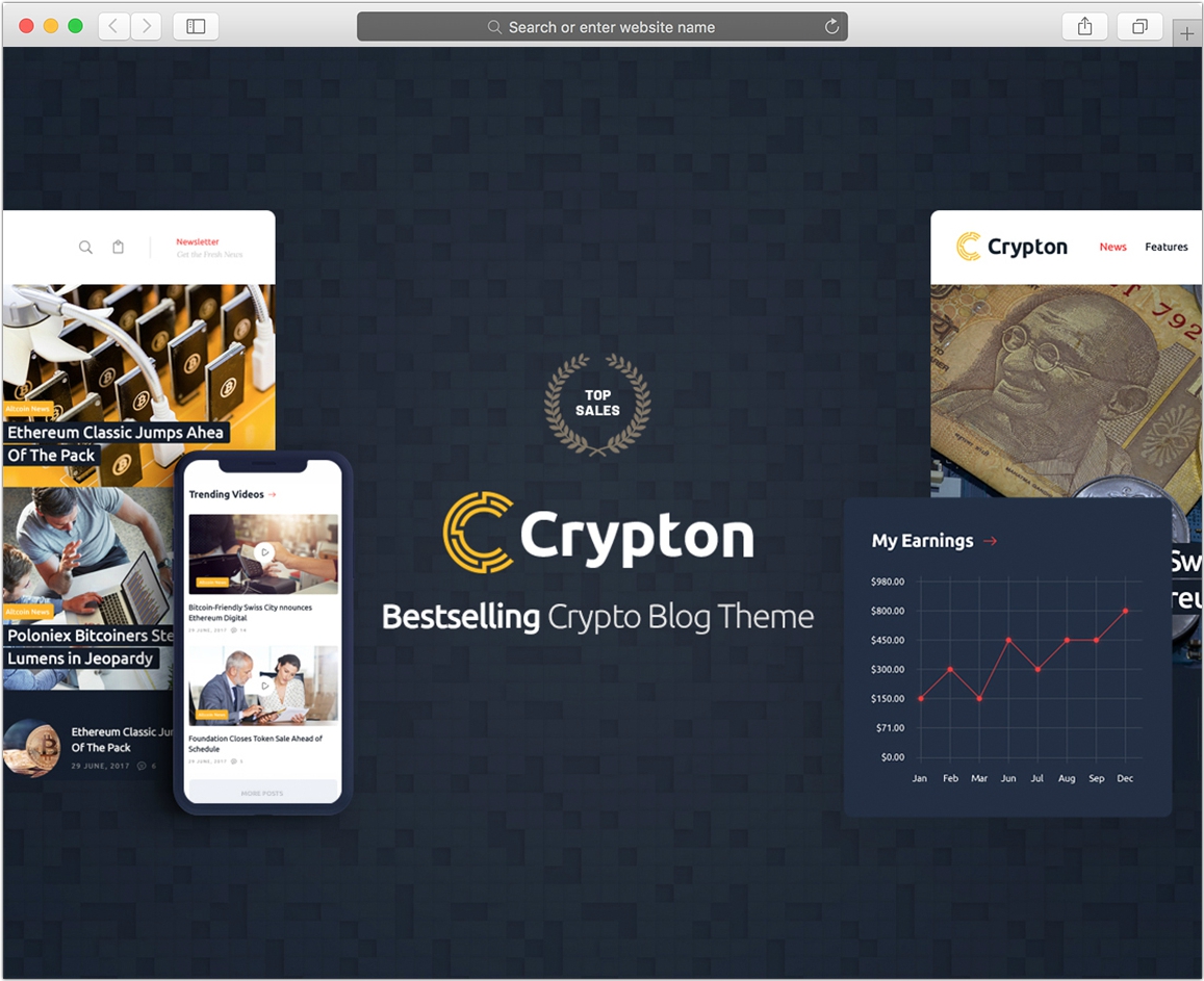 Crypton | Thème WP Crypto-monnaie et exploitation minière