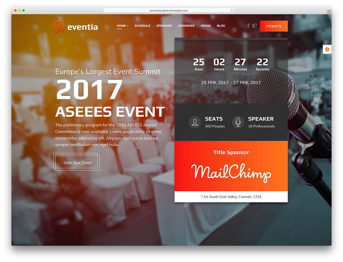 Plus de 30 thèmes WordPress géniaux pour les conférences et événements 2019 37