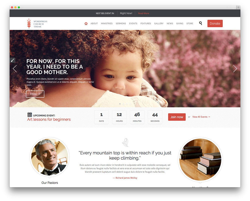 Church and Event WordPress Theme