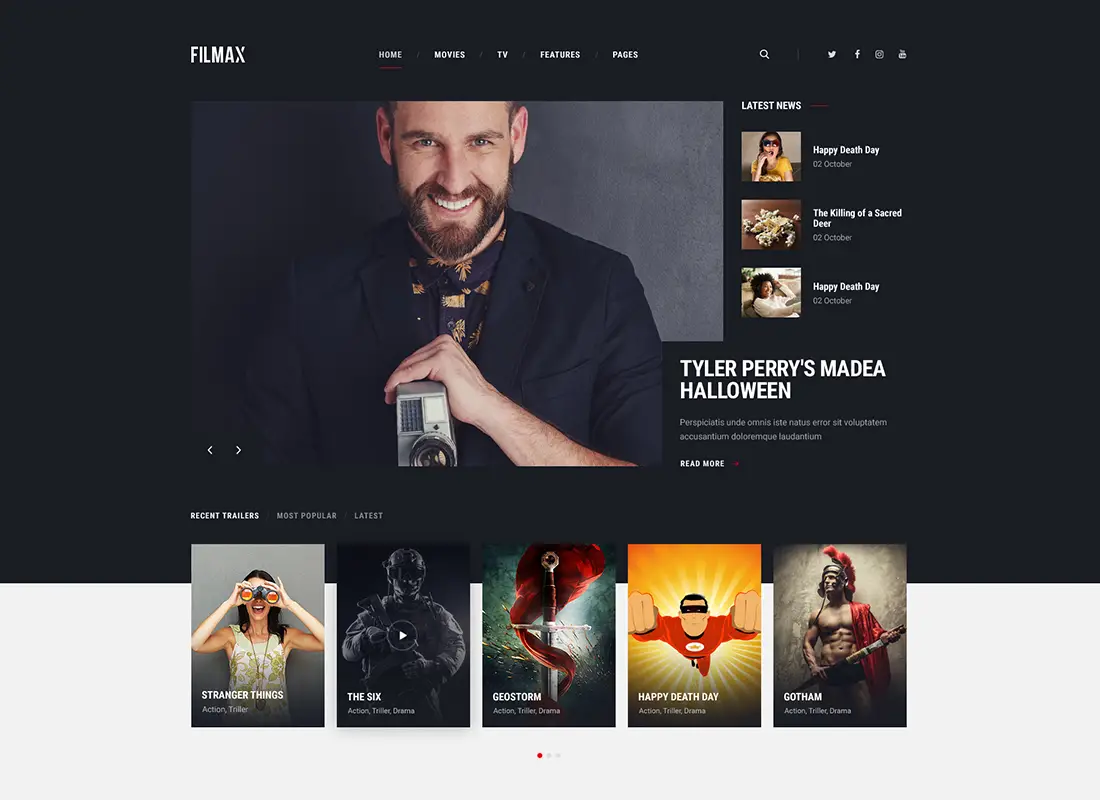 Filmax - Thème WordPress pour magazine de cinéma