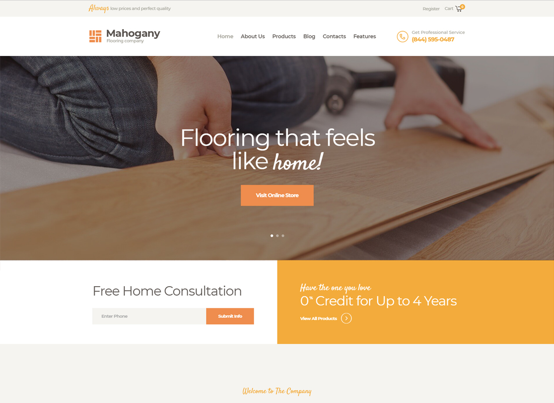 Mahogany - Flooring Company Thème WordPress
