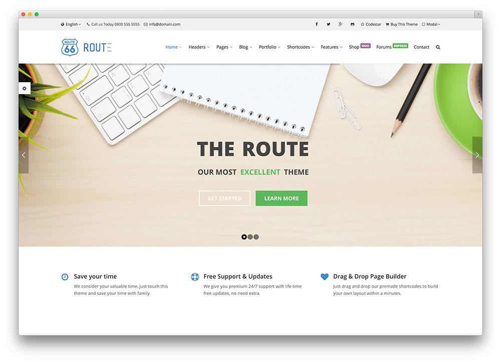 route multipurpose theme