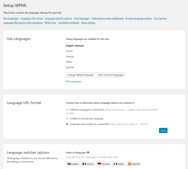 Utilisation de WPML - Langues et flux de travail 1