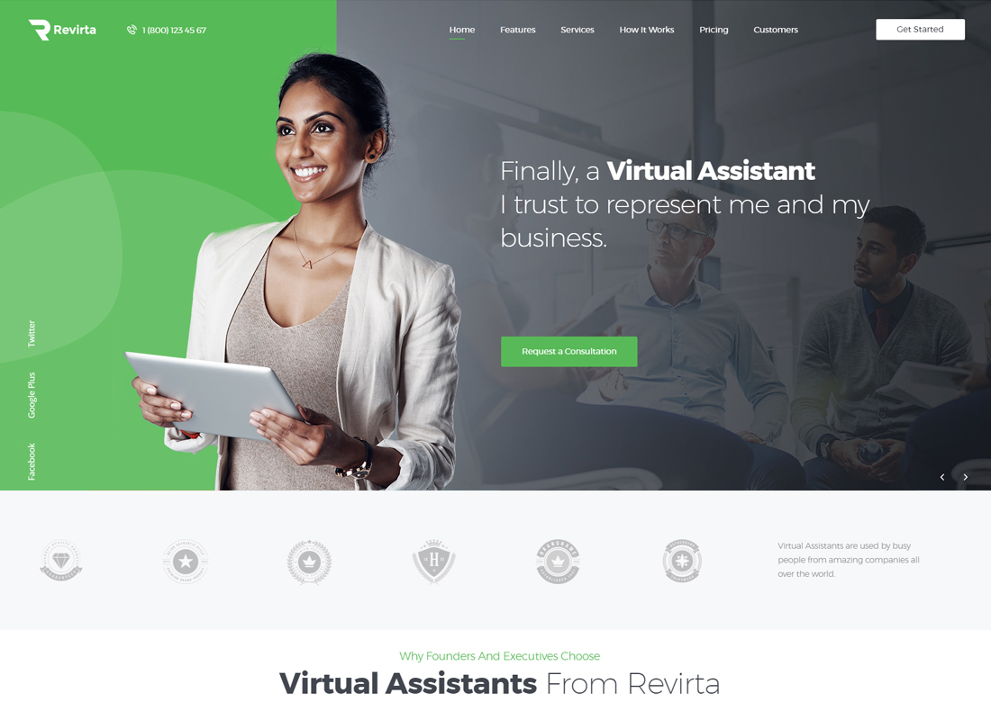 Revirta | Thème WordPress pour assistant virtuel