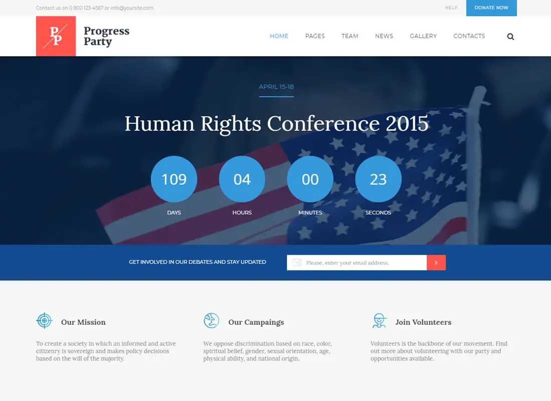 ProParty | Un thème WordPress épuré et politique