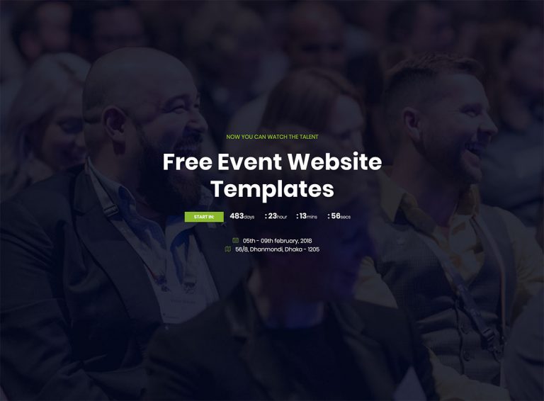 19 modèles de sites Web pour les événements gratuits les plus prometteurs 2019 46