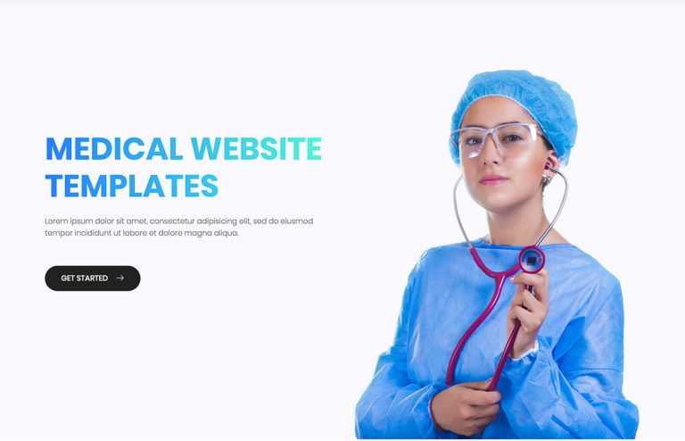 28 meilleurs modèles de sites Web médicaux gratuits pour Clean Pages 2019 117