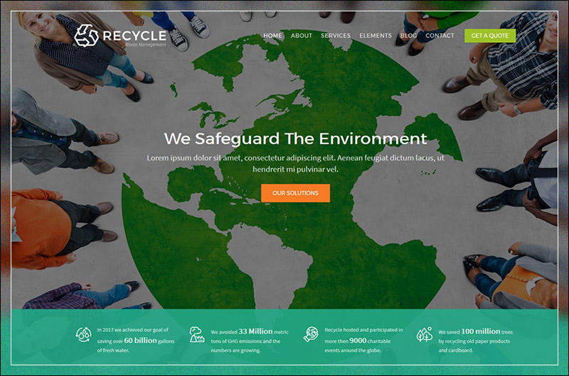 Recycler - Thème WordPress Environnement et recyclage