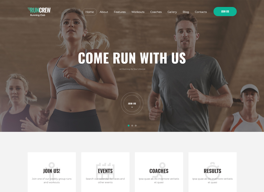 RunCrew - Thème WordPress pour club de course, marathon et sport