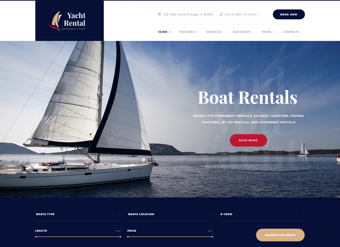 Yacht and Boat - Thème WordPress pour service de location