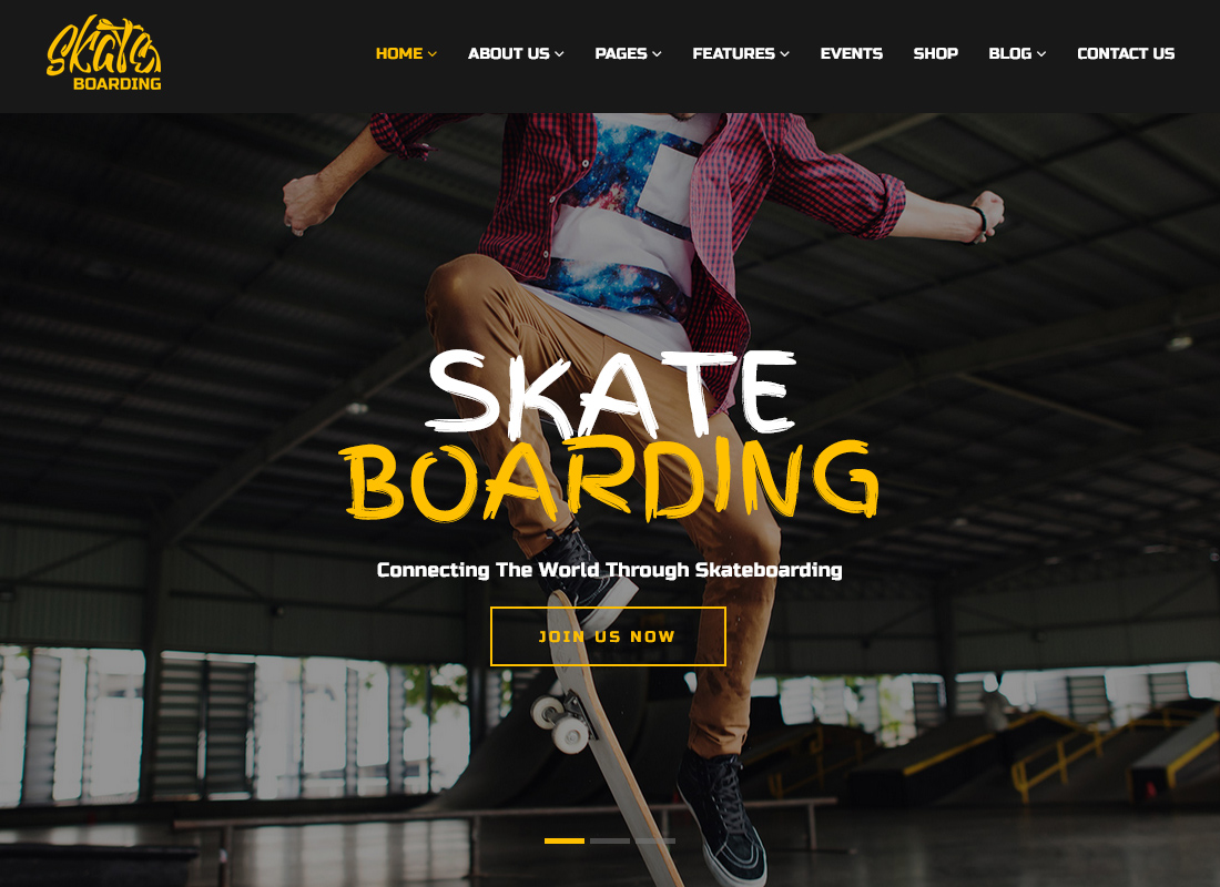 Skateboarding Community & Store - Thème WordPress