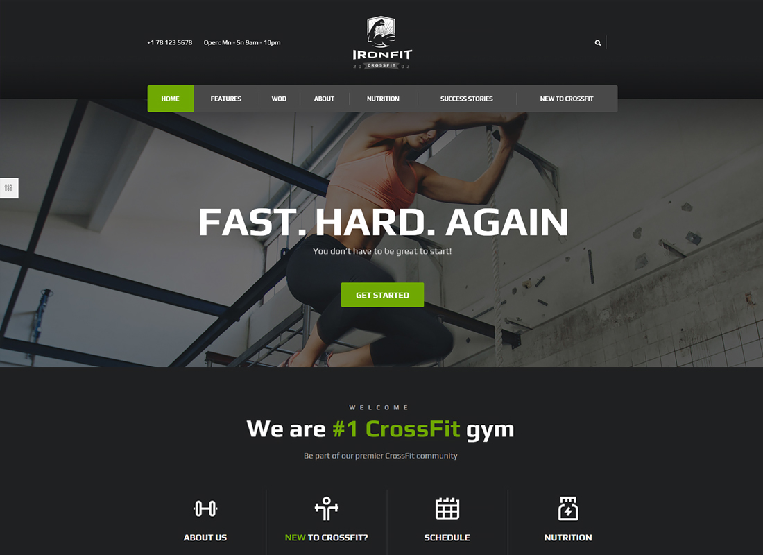 Ironfit | Thème WordPress pour fitness, gym et Crossfit