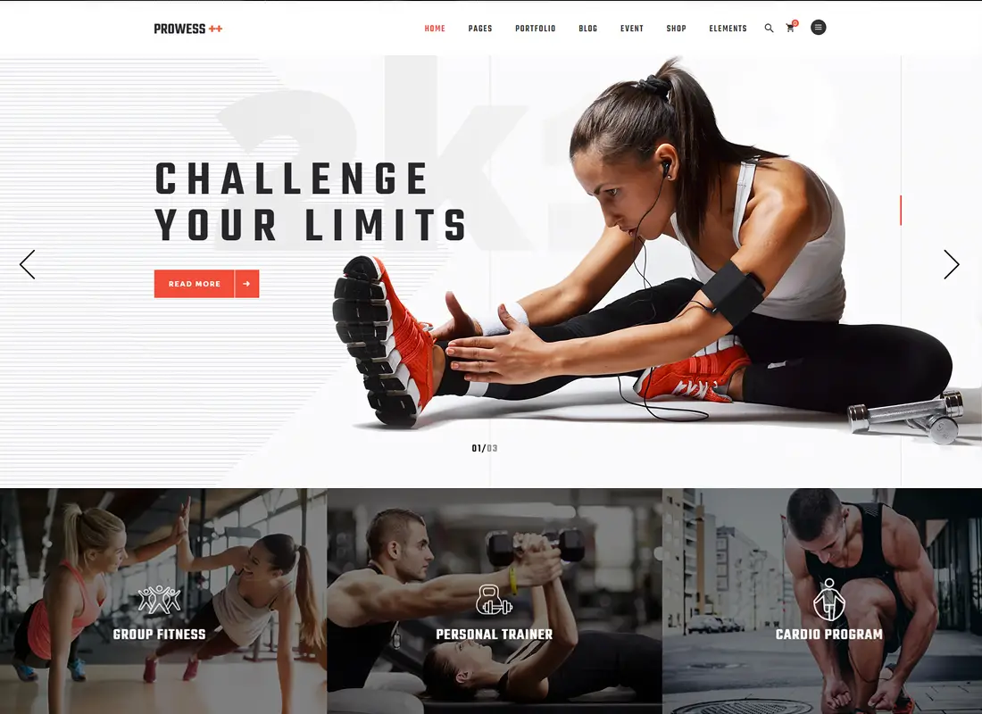Prouesse | Thème WordPress pour fitness et gym