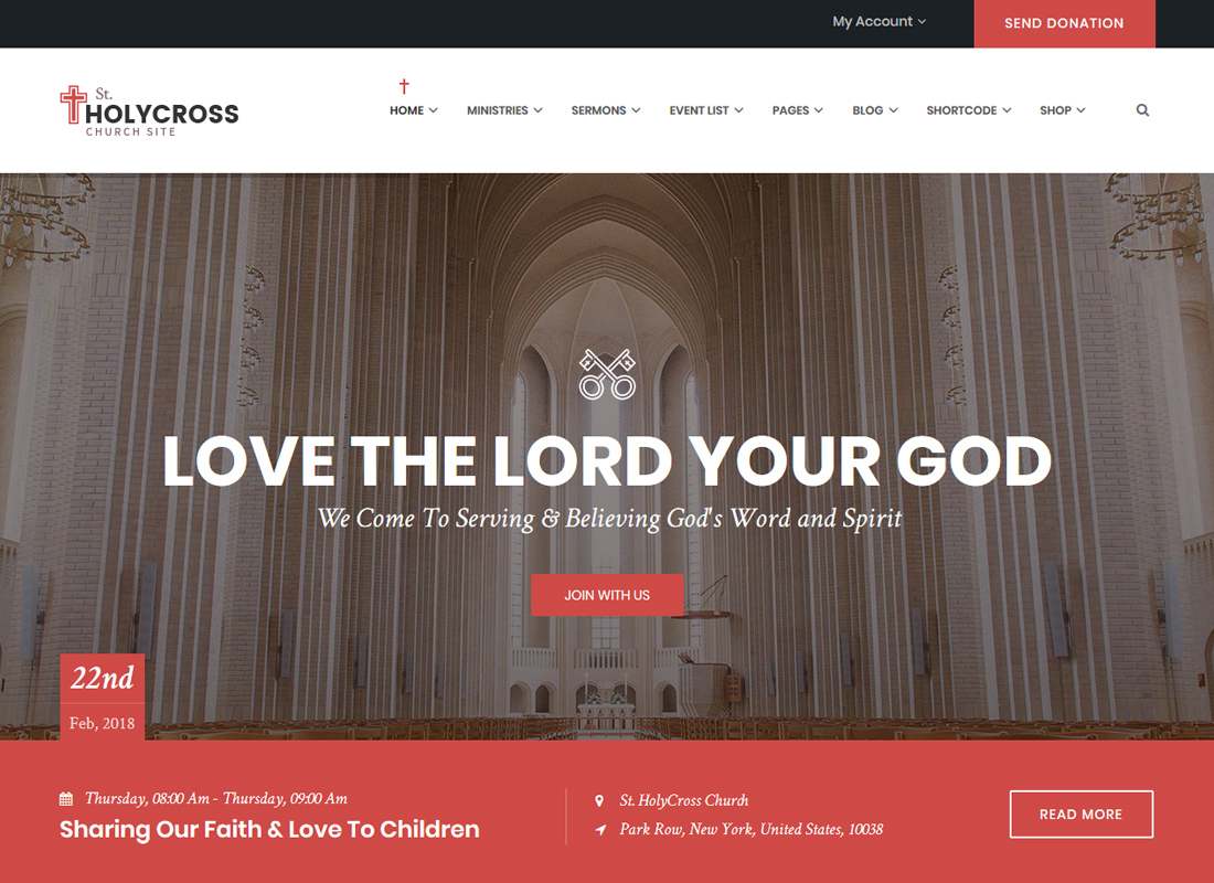 Eglise WordPress - Eglise HolyCross