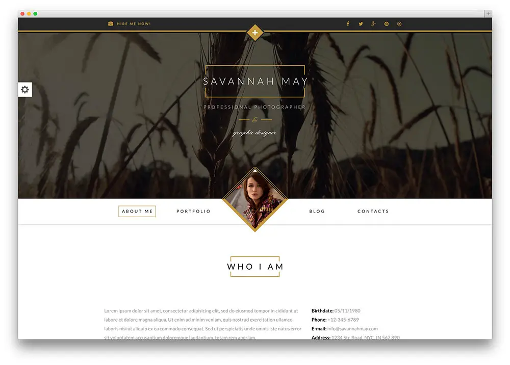 savannah - freelancer WordPress theme