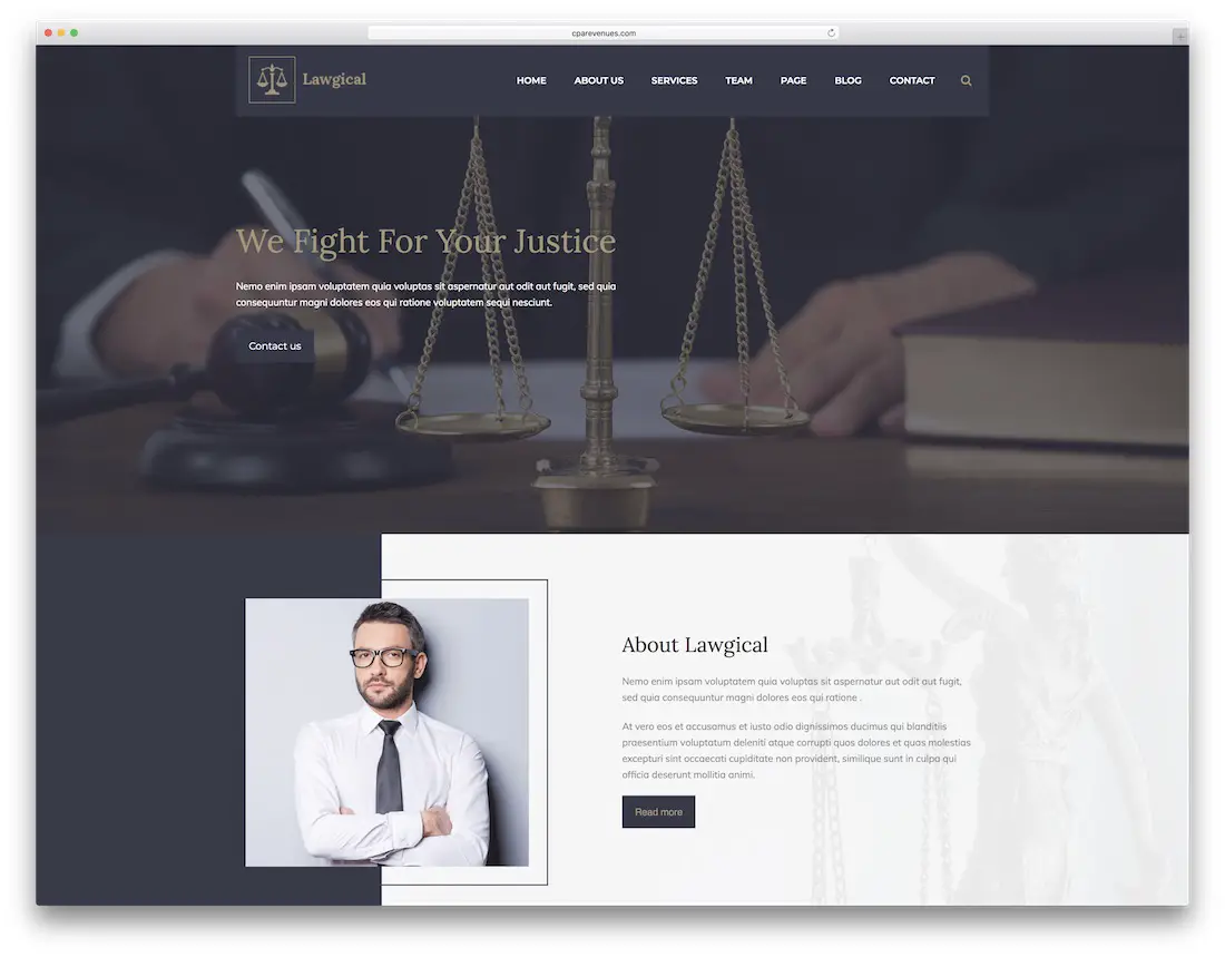 modèle de site Web avocat juriste