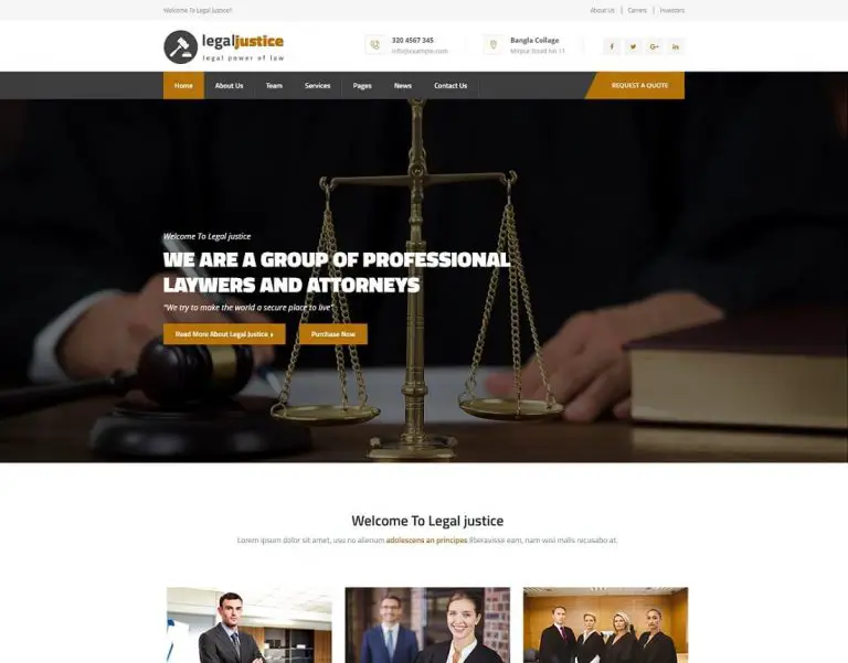 18 modèles de sites Web d'avocats puissants et premium [HTML & WordPress] 2019 65