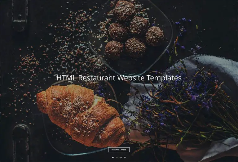 24 meilleurs modèles de sites Web de restaurants HTML5, 2019 21