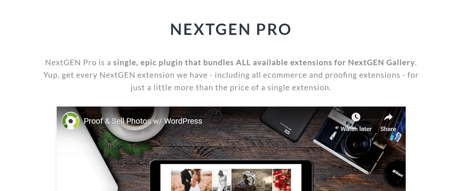 Le plugin NextGEN Pro.