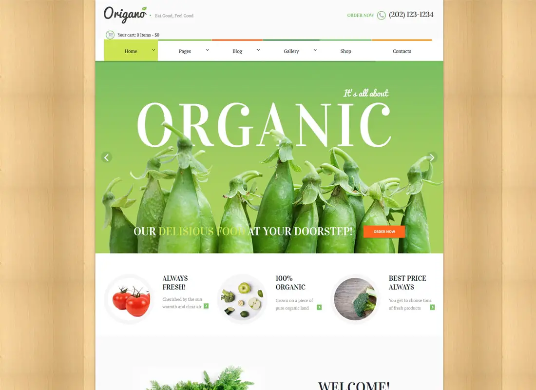 Origano | Thème WordPress pour aliments biologiques et ferme écologique