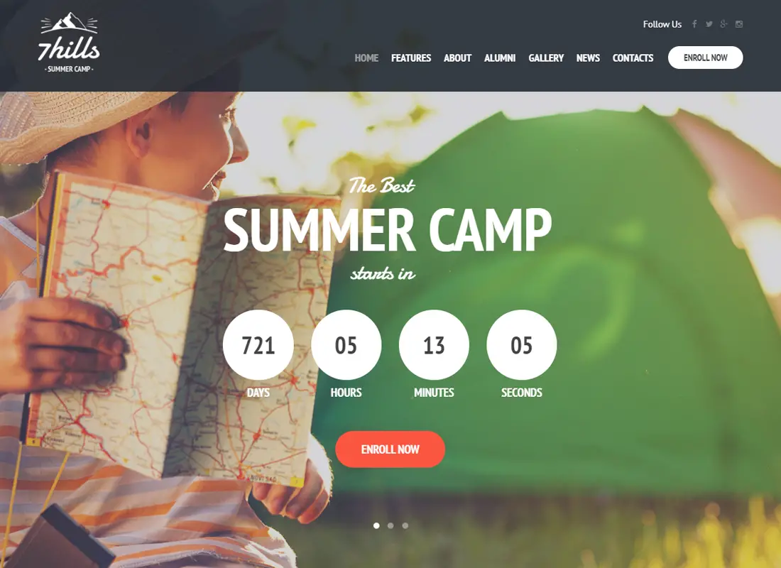 SevenHills - Thème WordPress du camp d'été