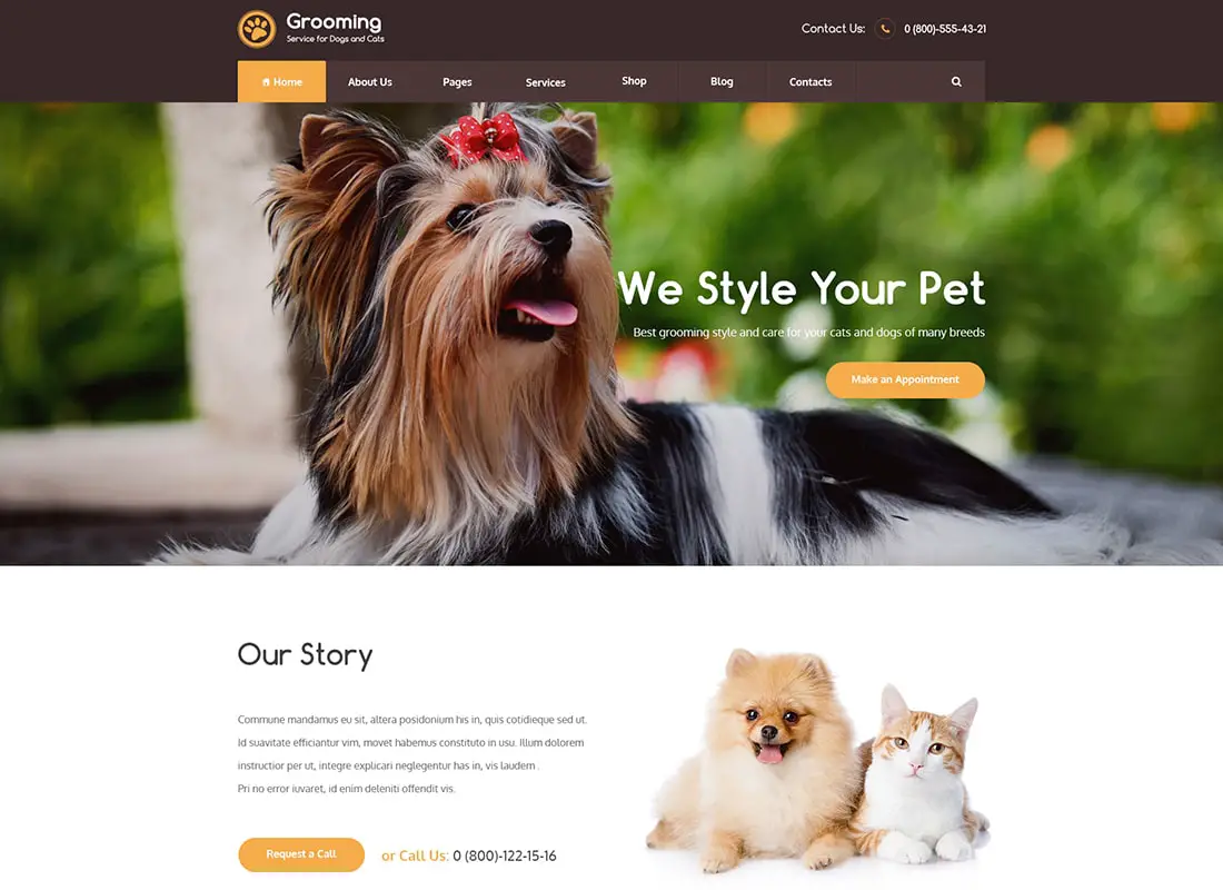 Animaux Animaux | Thème WordPress pour animalerie et vétérinaire