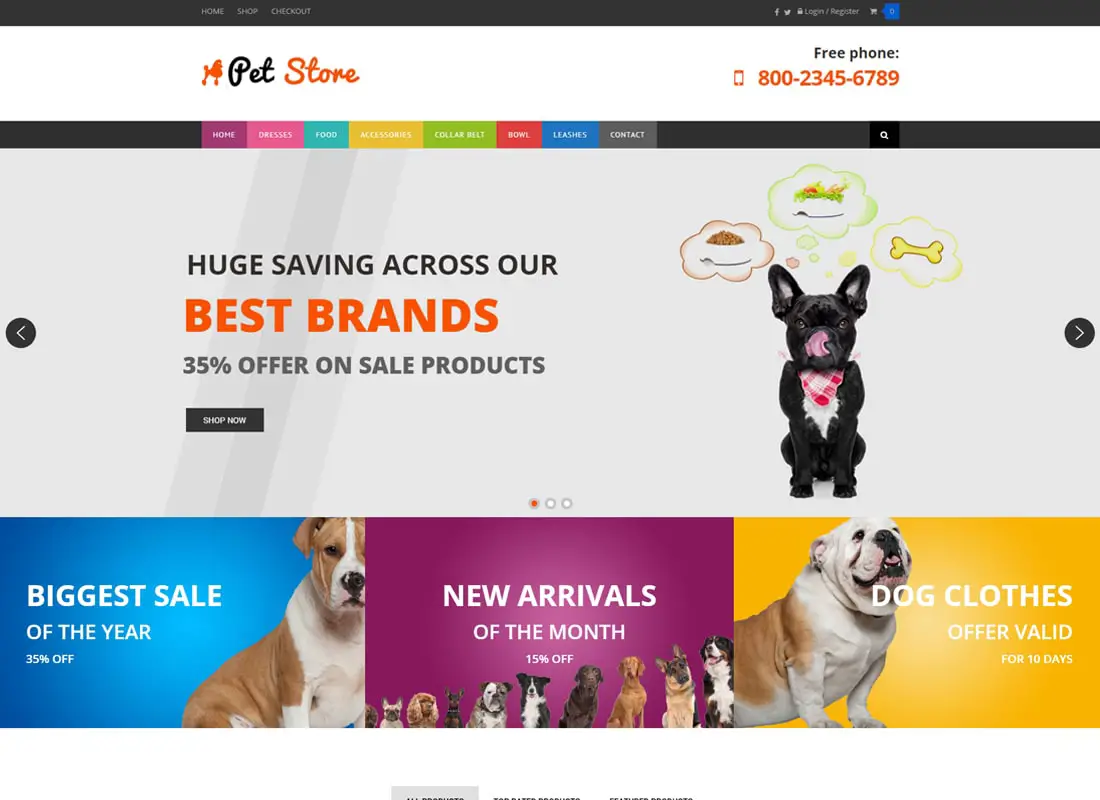 Pet Store - Thème WordPress WooCommerce pour animaux de compagnie et vétérinaires 