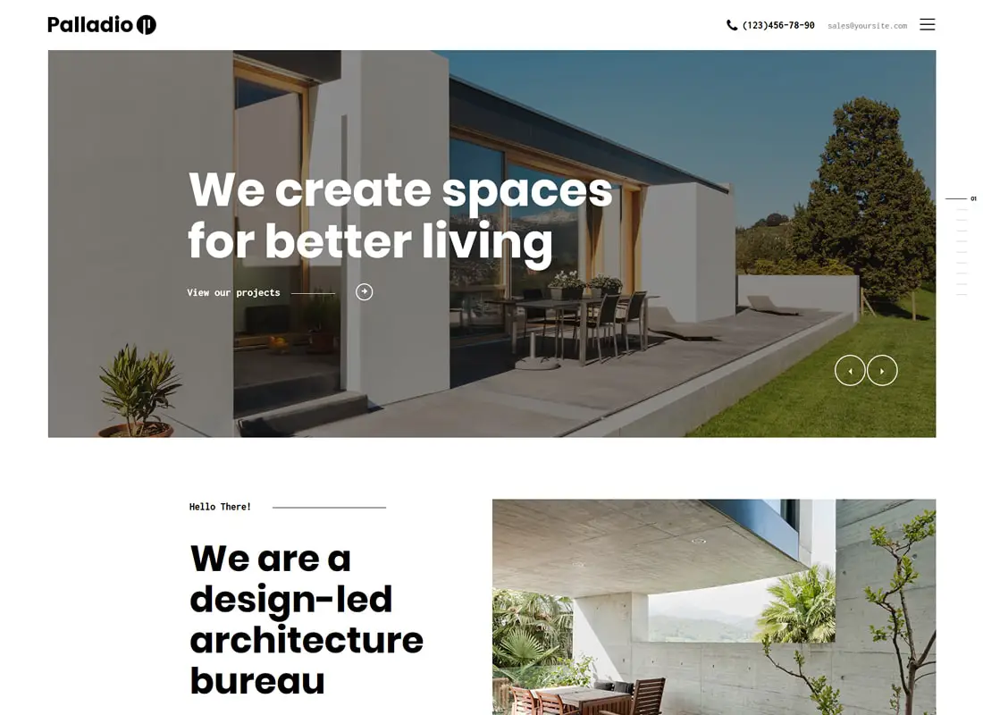 Palladio | Thème WordPress pour design d'intérieur et architecture
