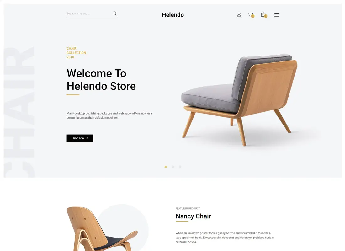 Helendo | Thème WordPress de commerce électronique de meubles