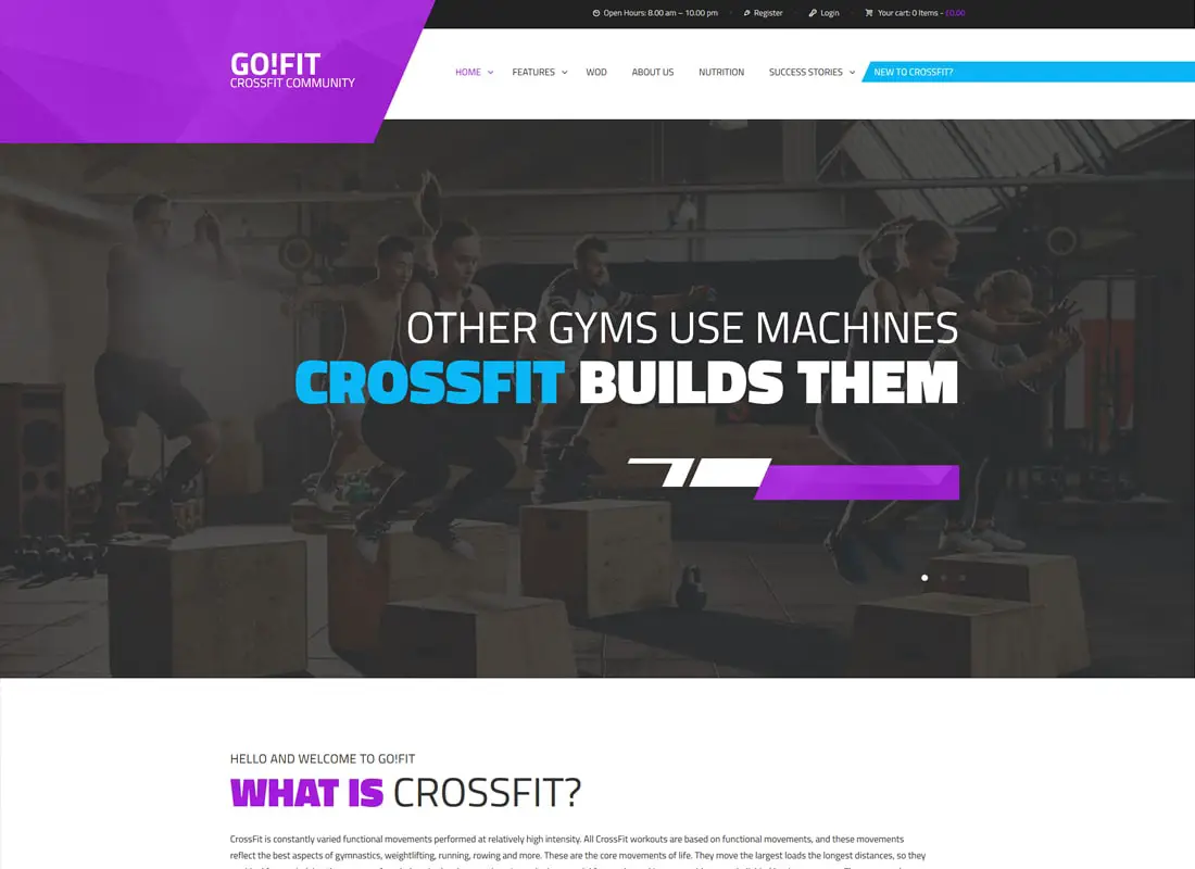 GoFit! | Thème WordPress pour fitness, gym et Crossfit