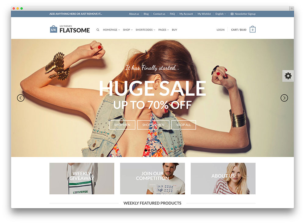 flat beautiful woocommerce wordpress theme